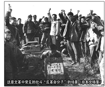 文革中常见的批斗"反革命分子"的场景
