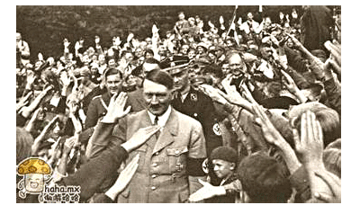 人们高呼：“希特勒万岁！”