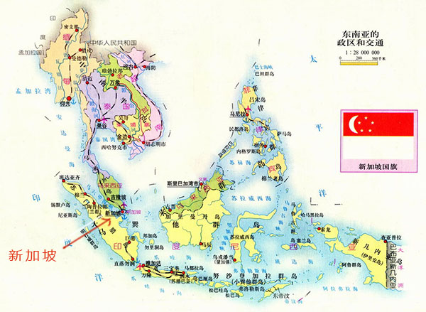 新加坡在东南亚的位置