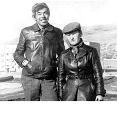 徐洪慈和妻子奥永（摄于1980年）